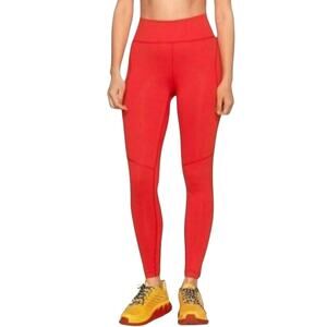 Outdoor Voices TechSweat 7/8 High Rise Crop Legging Red Small Gorpcore Sportif